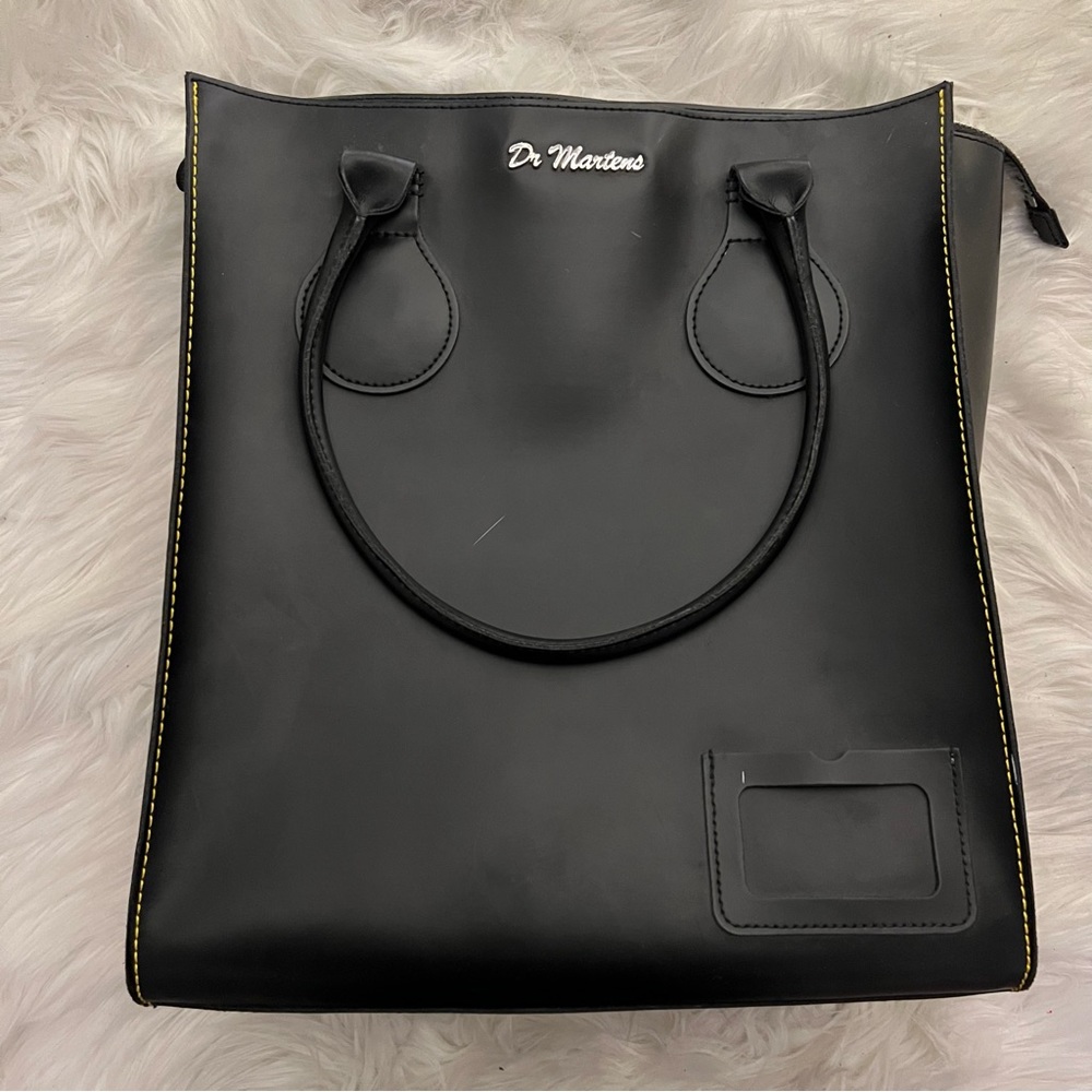Dr Martens Black Leather Tote Bag